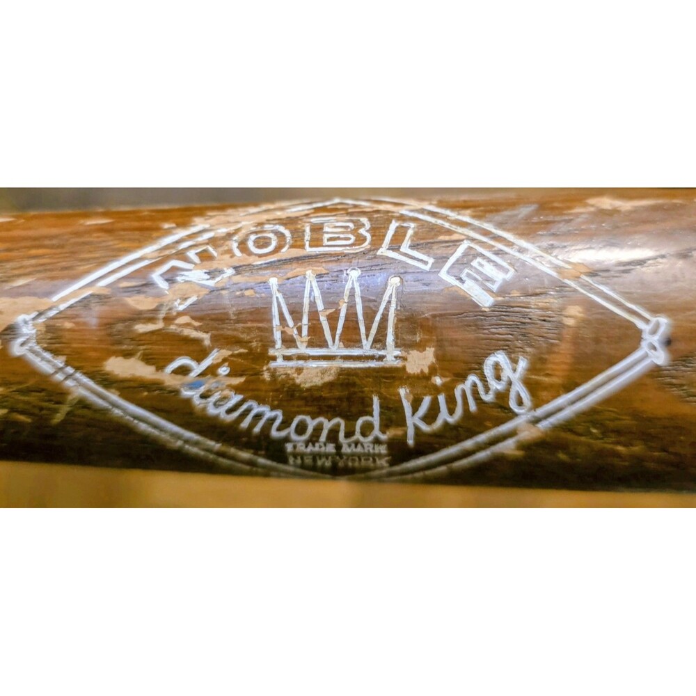 Vintage Noble Diamond King Bat New York Baseball Wood